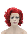 Short Curly Lace Front Stylish Red Cosplay Party Wig