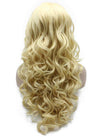 Long Wavy #613 Blonde Hand Tied Lace Front Synthetic Wig