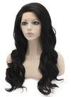 Long Wavy Black Heat Resistant Synthetic Hair Lace Front Wig