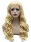 Long Wavy 613 Blonde Heat Safe Fiber Hair Natural Lace Front Wig