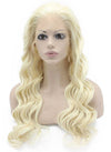 Long Wavy Light Blonde Heat Friendly Natural Lace Front Synthetic Wig