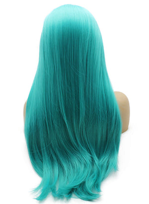 Turquoise Long Straight Lace Front Wig