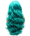 Long Wavy Synthetic Lace Front Turquoise Teal Blue Wig