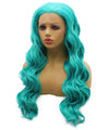 Long Wavy Synthetic Lace Front Turquoise Teal Blue Wig